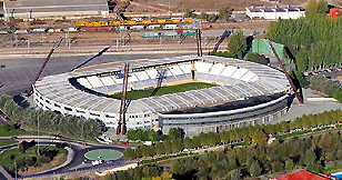 Nuevo estadio de fútbol, Reino de León, en León (España).